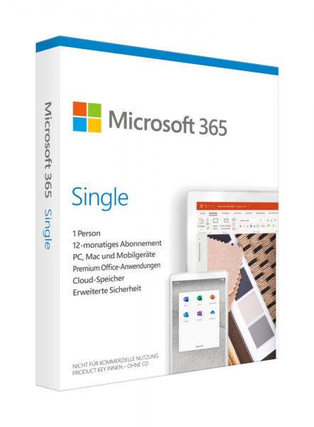 Microsoft OFFICE 365 Single  Jahresabonnement/ dt.