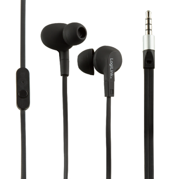 LogiLink HS0018A Stereo In-Ear Headset, schwarz